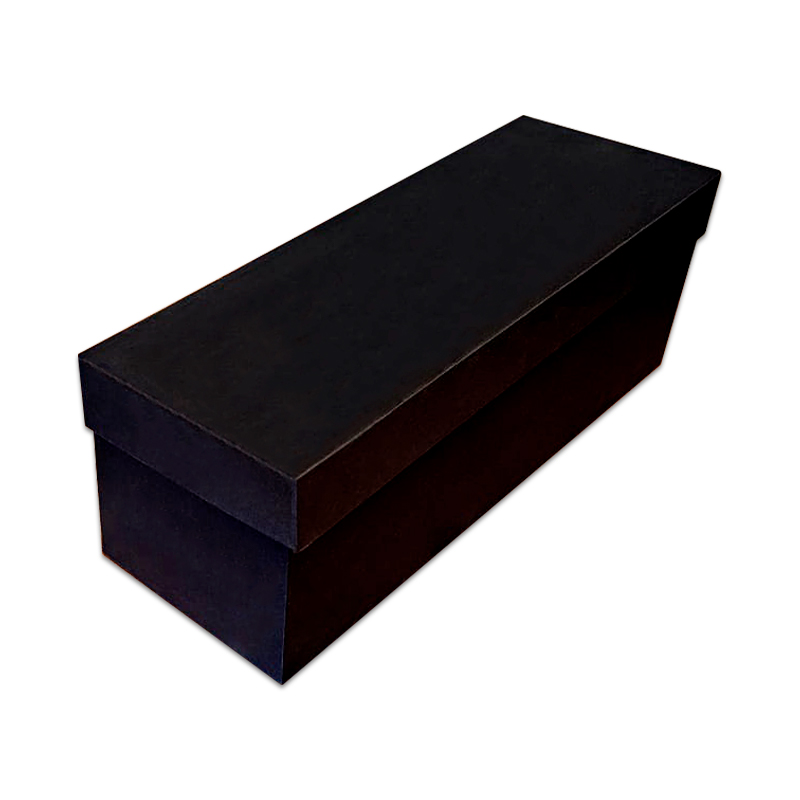 caja para botella de cartón rígido negro
